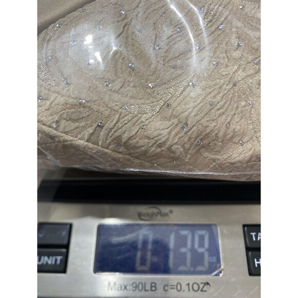 R&M Richards Jacket Womens 24W Champagne Glitter Open Front Tie Waist Evening - Picture 10 of 10